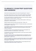 CA BRANCH 3 EXAM PREP QUESTIONS AND ANSWERS-GRADED A
