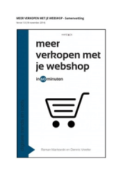 Samenvatting 'Meer verkopen met je webshop in 60 minuten'