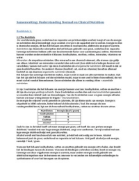 Samenvatting Voeding en Gezondheid: Normal and Clinical Nutrition (10e editie) + de artikelen