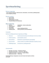 Dé samenvatting SportMarketing + mogelijke tentamenvragen