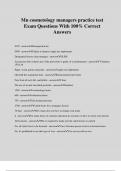 Mn cosmetology managers practice test Exam Questions With 100% Correct Answers