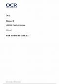 OCR GCE AS LEVEL(H020-02) Depth in biology JUNE 2023 MARK SCHEME (1)