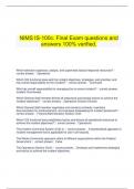  NIMS IS-100c. Final Exam questions and answers 100% verified.