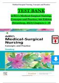 TEST BANK For Dewit's Medical-Surgical Nursing, Concepts and Practice, 4th Edition (Stromberg, 2023), Verified Chapters 1 - 49, Complete Newest Version