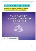  COMPLETE TEST BANK FOR  Women’s Gynecologic Health 3rd Edition (2023 Verified By Experts) By Schuiling And Likis.