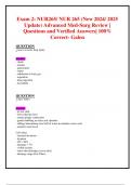 Exam 1 & Exam 2: NUR265/ NUR 265 (New 2024/ 2025 Updates BUNDLEDTOGETHER WITH COMPLETE SOLUTIONS) Advanced Med-Surg |Questions and Verified Answers| 100% Correct- Galen