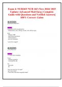 Exam 4: NUR265/ NUR 265 (New 2024/ 2025 Updates BUNDLEDTOGETHER WITH COMPLETE SOLUTIONS) Advanced Med-Surg |Questions and Verified Answers| 100% Correct- Galen