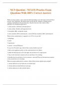 NLN Question - NCLEX Practice Exam Questions With 100% Correct Answers