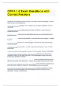 CPPA 1-6 Exam Questions with Correct Answers