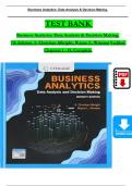 TEST BANK For Business Analytics: Data Analysis & Decision Making, 7th Edition by S. Christian Albright, Wayne L. Winston, Verified Chapters 1 - 19, Complete Newest Version