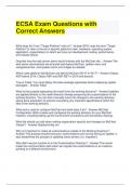 ECSA Exam Questions with Correct Answers