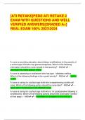 [ATI RETAKE]PEDS ATI RETAKE 2  EXAM WITH QUESTIONS AND WELL  VERIFIED ANSWERS[GRADED A+]  REAL EXAM 100% 20232024