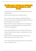 ATI CBC Level 1 Practice A w/ Rationales Exam Elaboration |Graded A+| 100%  Correct