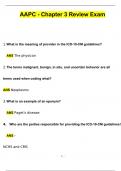 AAPC - Chapter 3 Review Exam Questions and Answers (2024 / 2025) Updated Latest (Verified Answers)