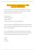 ATI Hematology Questions |100%  Correct| UPDATED!!!