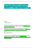 ATI TEAS 2024 EXAM WITH QUESTIONS  AND ANSWERS [ACTUAL EXAM 100%]  GRADED A+…REAL EXAM!!![SMART EXAM]