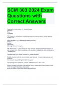 SCM 303 2024 Exam Questions with Correct Answers 