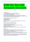 SCM 303 Test with Complete Solutions 