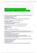 DECA Practice Exam Question BUSINESS ADMINISTRATION CORE WITH CORRECT ANSWERS
