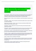 DECA Business Administration Core - Exam Vocabulary Questions and Answers- Graded A