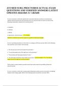ATI MED SURG PROCTORED ACTUAL EXAM QUESTIONS AND ANSWERS 2024/2025 A+ GRADE, ATI Med Surg Questions Overview of Genetics and Genomics in Nursing 100%Correct Answers 2024, ATI Med Surg Practice Test A 2024 Questions And Answers, ATI MED SURG PROCTORED ACTU