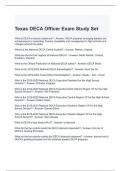 Texas DECA Officer Exam Study Set with 100% correct Answers