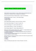State officer DECA study guide with complete solutions
