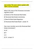 real estate TN exam latest update with 100% correct answers