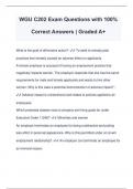 WGU C202 Exam Questions with 100% Correct Answers | Graded A+