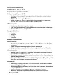 Samenvatting Organizational Behavior ICM Year 2