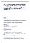 RECF ENGINEERING TECHNOLOGY PREP (This set is to help anyone who is taking the RECF Engineering Technology test) QUESTIONS WITH ALL CORRECT ANSWERS!!