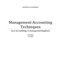 Management Accounting Techniques Summary 