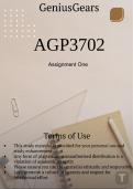 AGP3702 ASSINGMENT ONE 2024