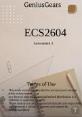ECS2604 Assessment 03 2024 Semester 1(Questions & Answers)