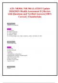 Exam 1,Exam 2, Final Exams & ATI: NR304 / NR 304 (LATEST Updates 2024/2025 BUNDLED TOGETHER) Health Assessment II Exams| Questions and Verified Answers| 100% Correct| -Chamberlain