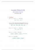 Inequality Problem Set III