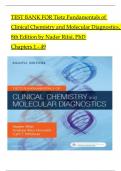 TEST BANK For Tietz Fundamentals of Clinical Chemistry and Molecular Diagnostics, 8th Edition by Nader Rifai, Verified Chapters 1 - 49, Complete Newest Version