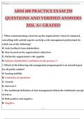 Bundled ARM 400 PRACTICE EXAM QUESTIONS AND VERIFIED ANSWERS 2024. A+ GRADED.   ARM 400 