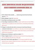 AESC 2050 FINAL EXAM 80 QUESTIONS AND VERIFIED ANSWERS 2024. A+ GRADED