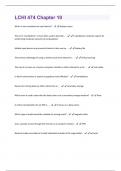 LCHI 474 Chapter 10  Complete Questions And Answers 