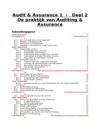 Praktijk van Auditing & Assurance