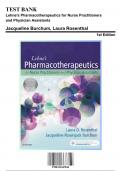 Test Bank for Lehne's Pharmacotherapeutics for Nurse Practitioners and Physician Assistants, 1st Edition by Rosenthal, 9780323447836, Covering Chapters 1-89 | Includes Rationales