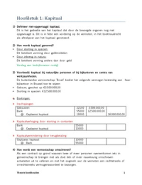 Samenvatting theorie + boekingen vennootschapsboekhouden