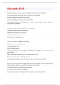 Sherpath- EHR latest questions and answers all are correct graded A+