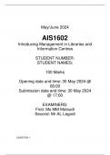 AIS1602 EXAM PORTFOLIO 29 MAY 2024