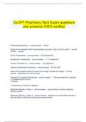 ExCPT Pharmacy Tech Exam questions and answers 100% verified.