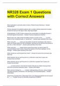  NR328 Exam 1 Questions with Correct Answers 