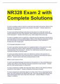 NR328 Exam 2 with Complete Solutions 