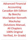 Solutions Manual For Advanced Financial Accounting, Canadian 6th Edition Beechy Mashanker Kenneth MacAulay