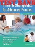 TEST BANK FOR PHARMACOTHERAPEUTICS FOR ADVANCED PRACTICE 5TH EDITION